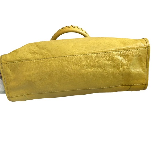 BALENCIAGA Yellow Leather City Bag - Picture 9 of 14